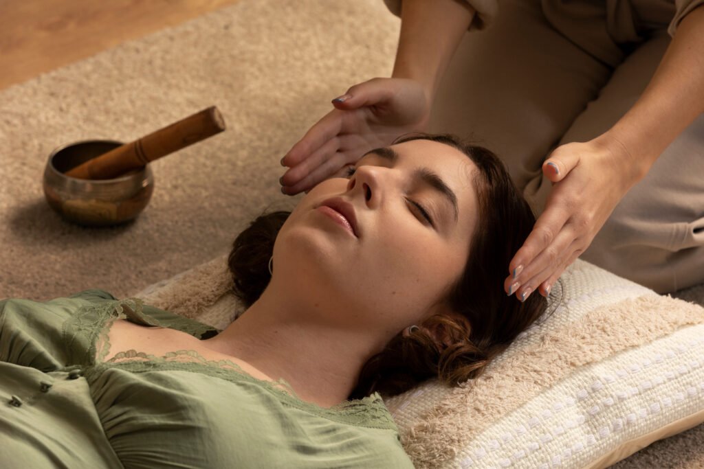person conducting reiki therapy